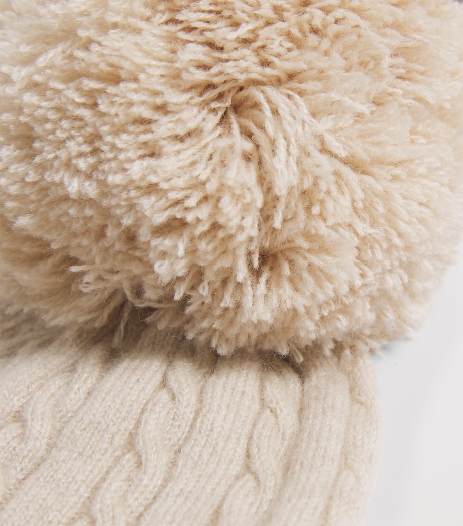 Cashmere Pom-Pom Beanie CAMEL MELANGE Image 3