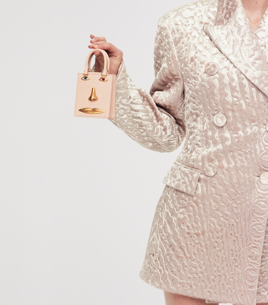 Mini Leather Face Top-Handle Bag 440 BLUSH PINK Image 3