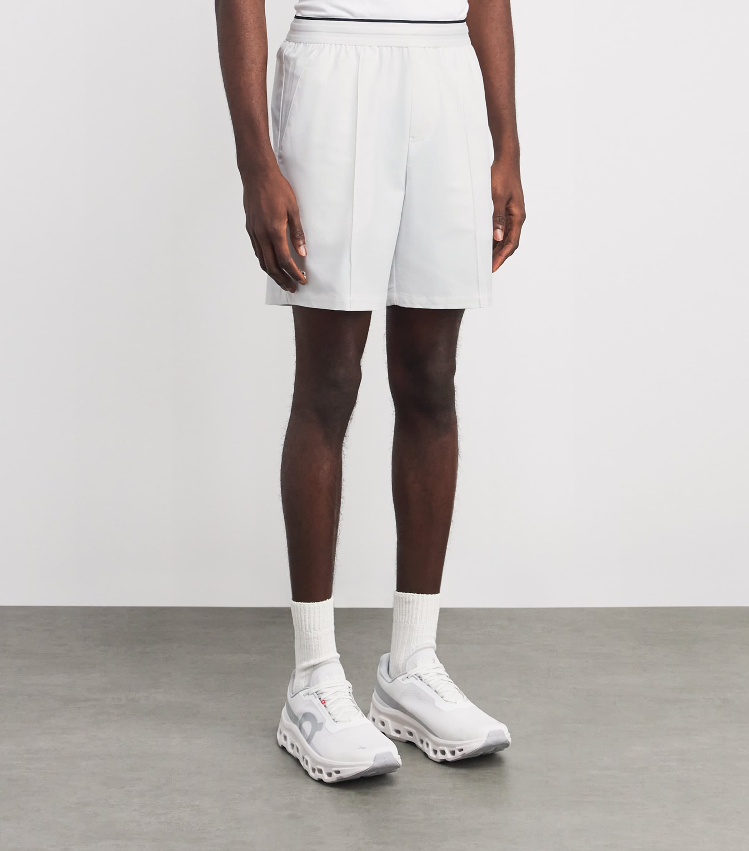 Lacoste Mens Stretch Taffeta Ultra Dry Tennis Shorts White Image 3