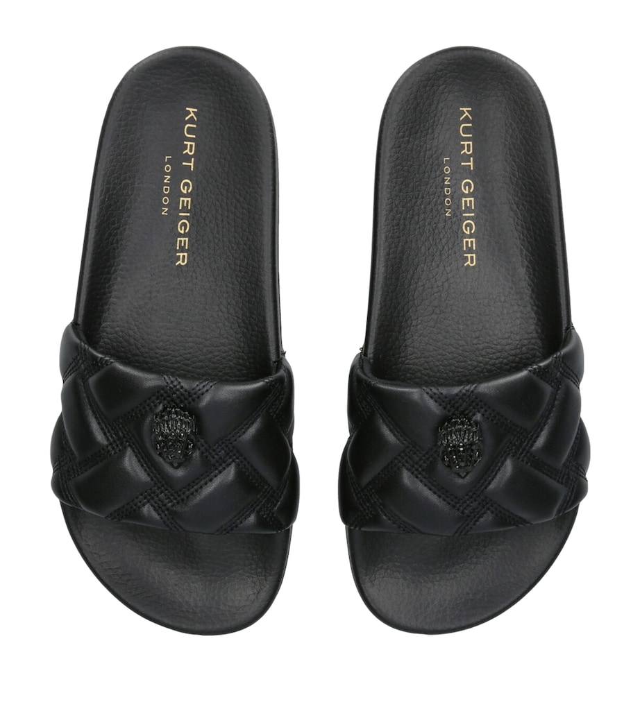 Quilted Meena Slides BLACK Image 4