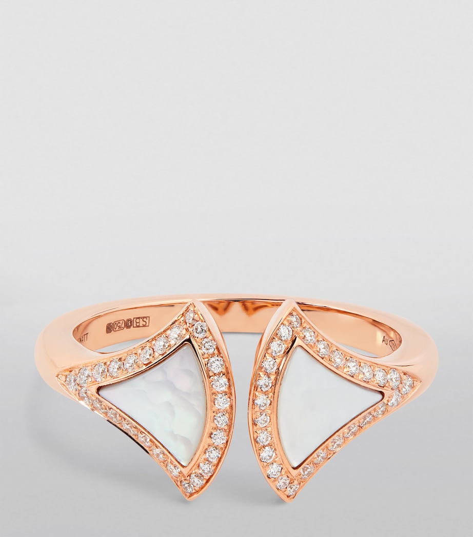 Rose Gold, Diamond and Mother-of-Pearl Divas' Dream Ring PINK GOLD Image 3