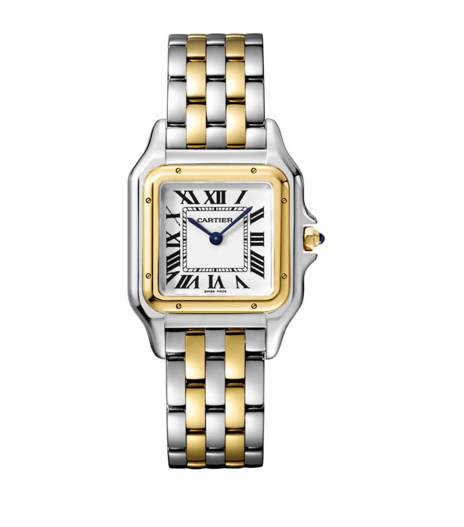 Cartier Medium Yellow Gold and Stainless Steel Panthère de Cartier Watch 27mm Grey Image 1