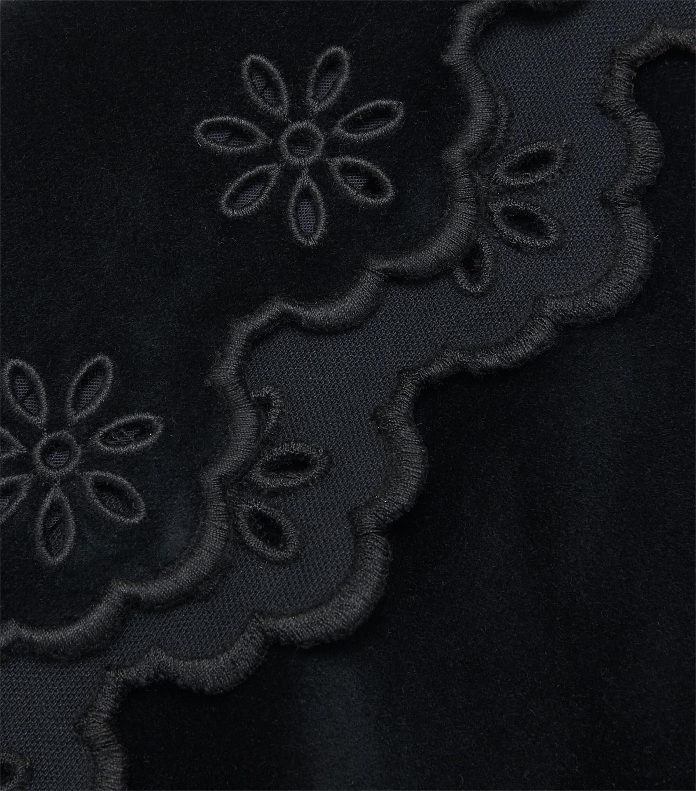 Velvet Embroidered Skirt (4-5 Years) BLUE Image 3