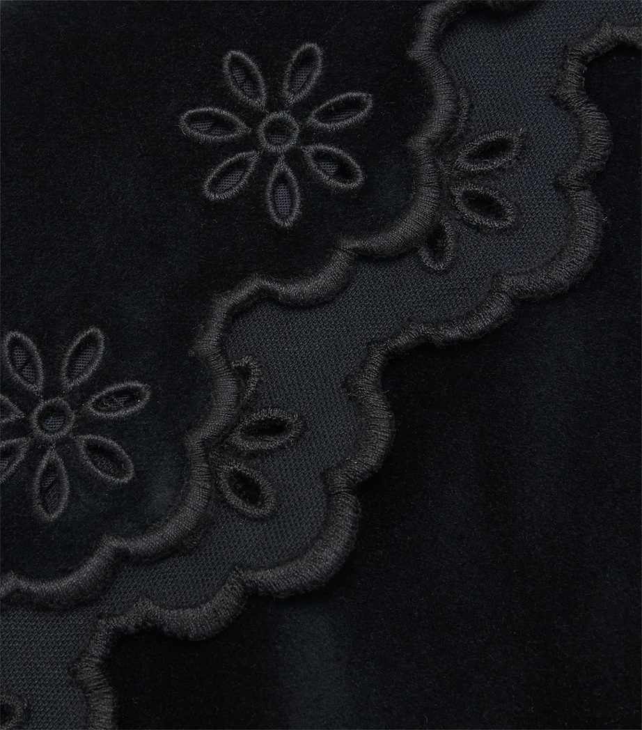 Velvet Embroidered Skirt (14 Years) BLUE Image 3