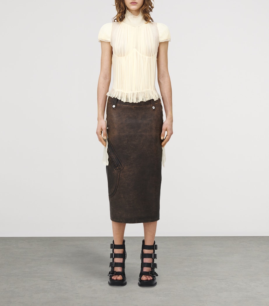 Silk Chiffon Pleated Top 7023 Image 2