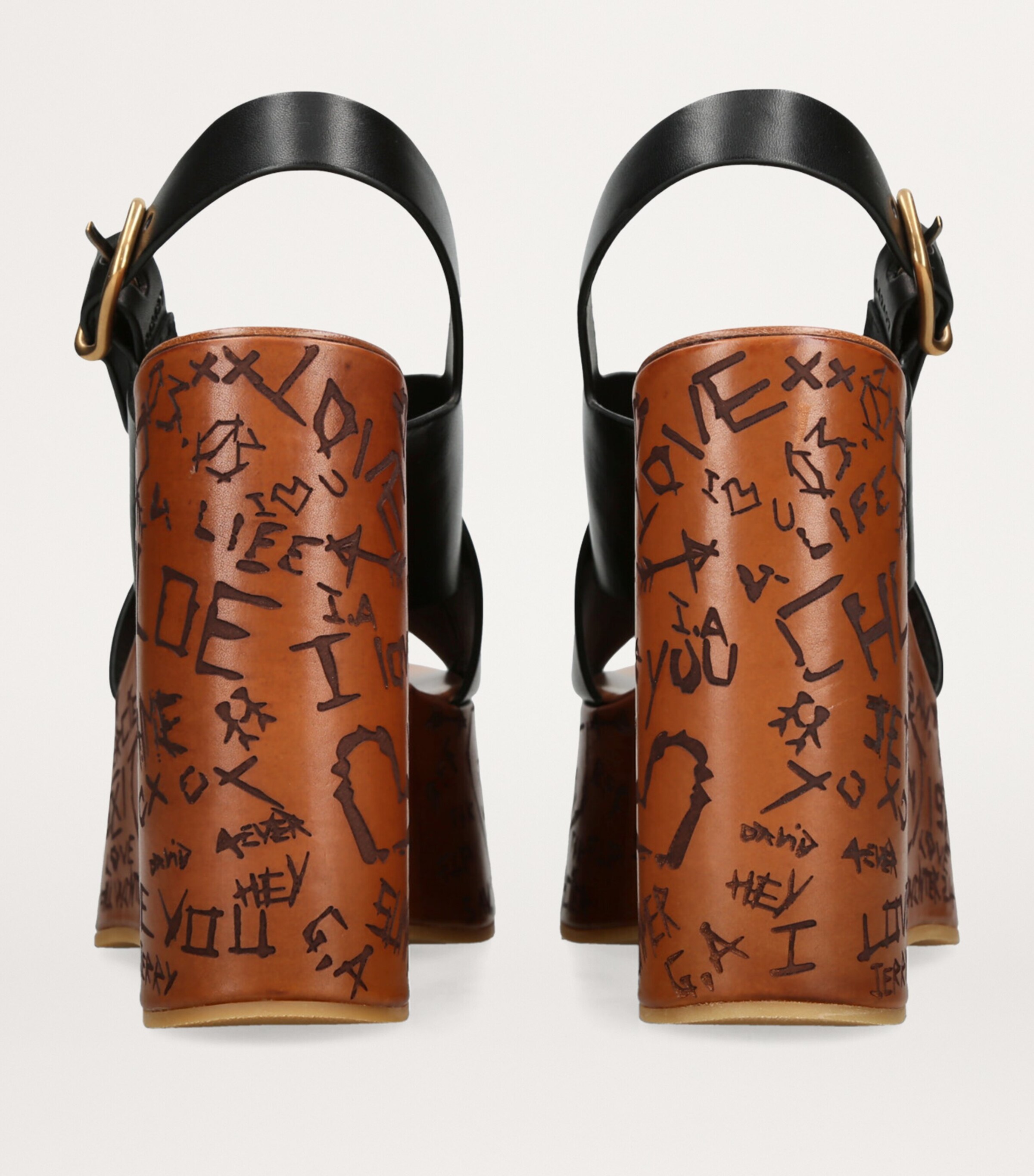 Maxime Wedge Sandals 135 BLACK Image 2