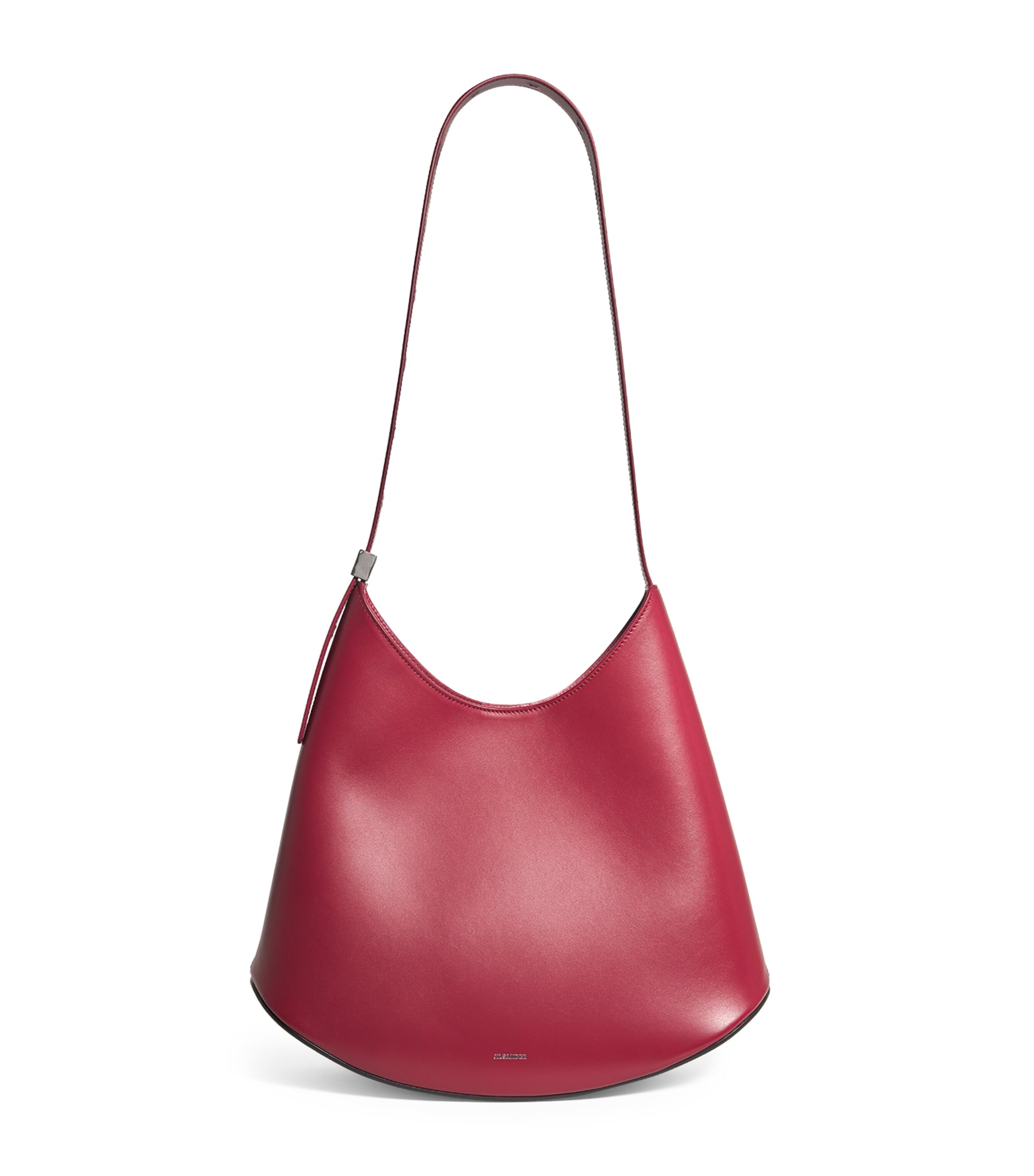 Jil Sander Medium Leather Eldorado Shoulder Bag In Red