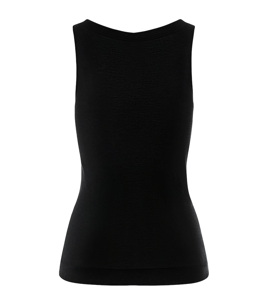 Hanro Womens Silk-Cashmere Tank Top Black Image 3