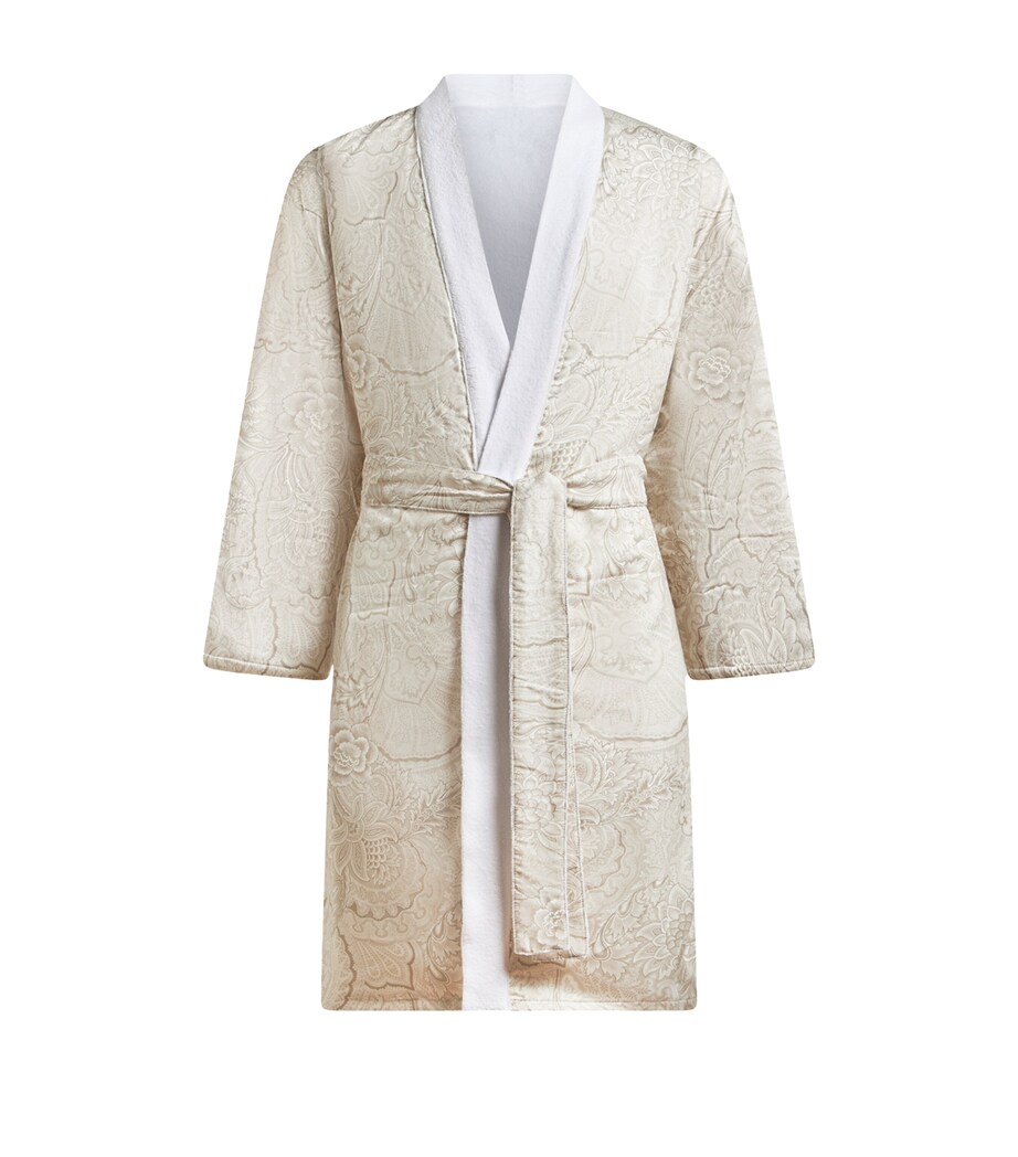Etro Cotton Bloom Bathrobe (Large) Grey Image 1