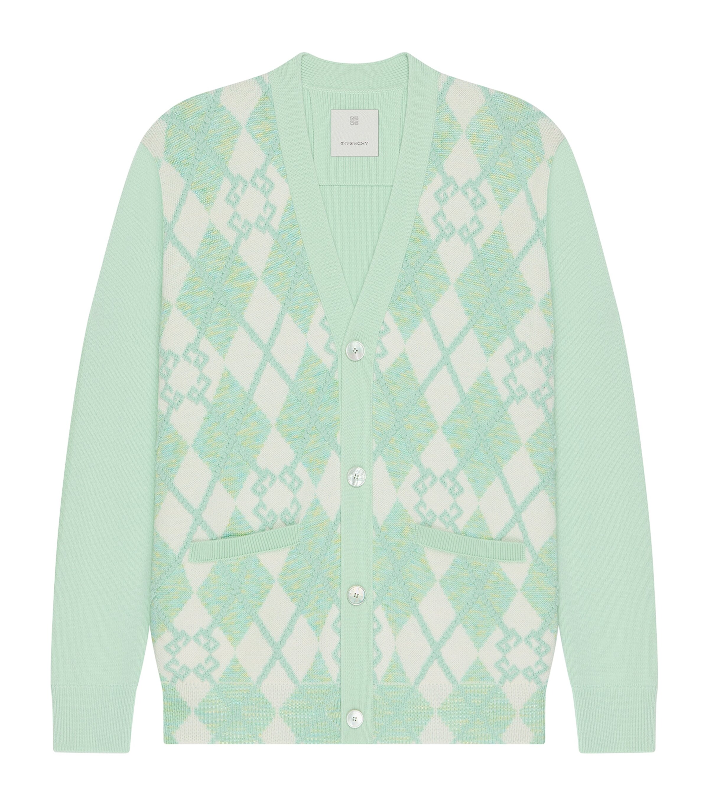 Givenchy Cardigan En Laine Argyle Monogramme 72