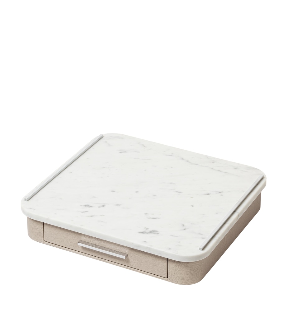 Giobagnara Leather and Marble Saint-Germain Coffee Drawer Organiser Arabes Stn Chrm Image 1