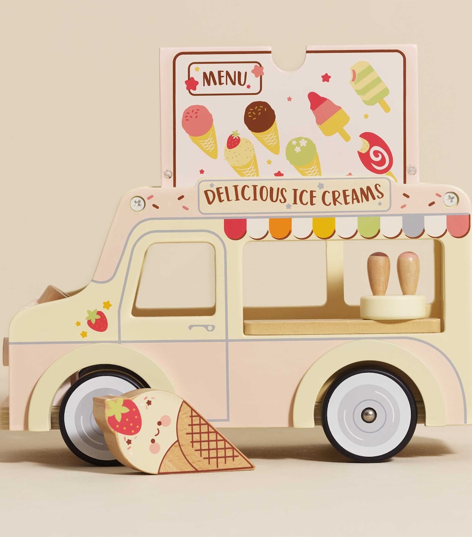 Wooden Miniature Ice Cream Van MULTI Image 2