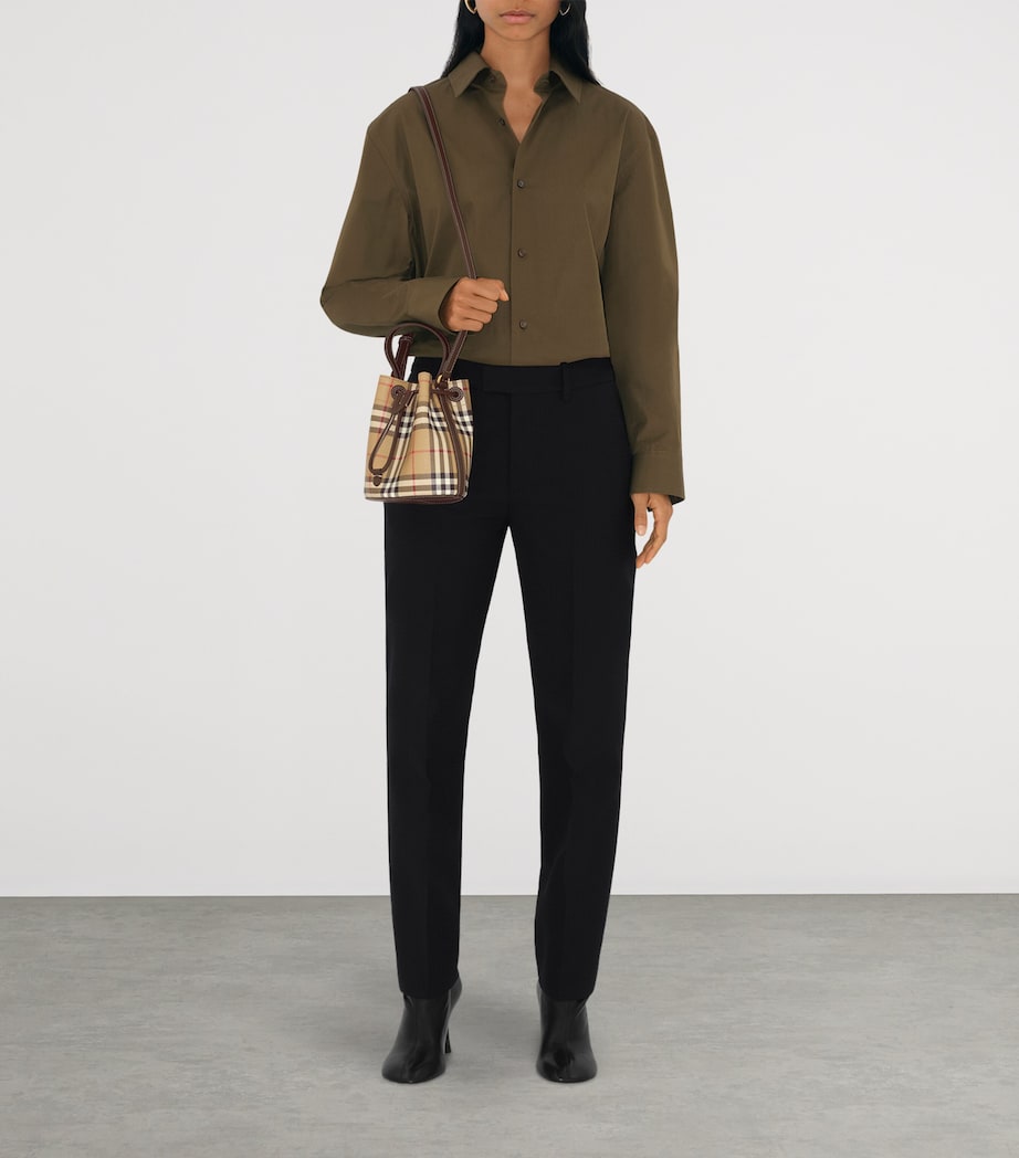 Mini Check Bucket Bag VNTG CHK/MILITARY Image 4