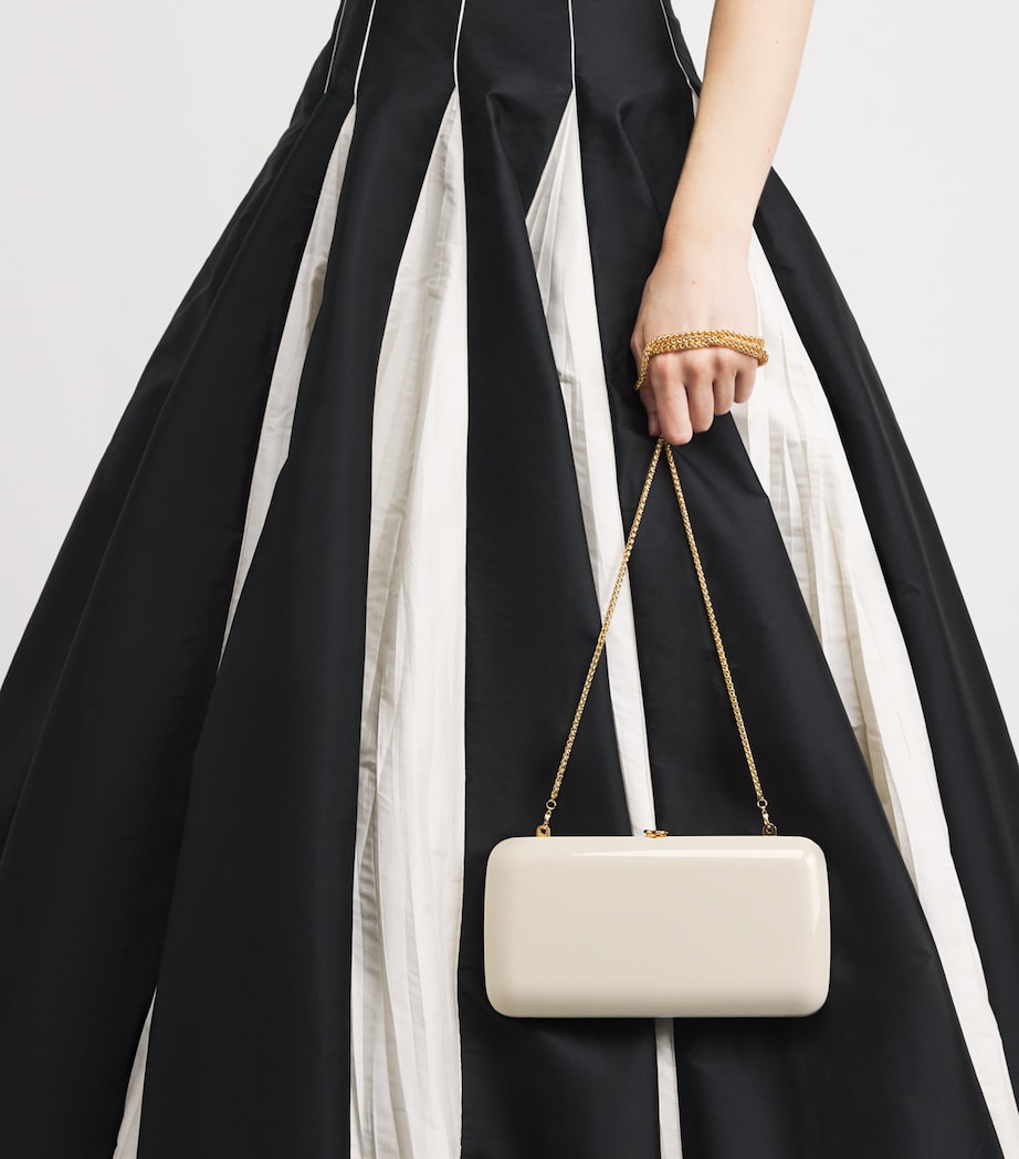 Jeffrey Levinson Mirrored Finley Clutch Bag Light Sand Image 4