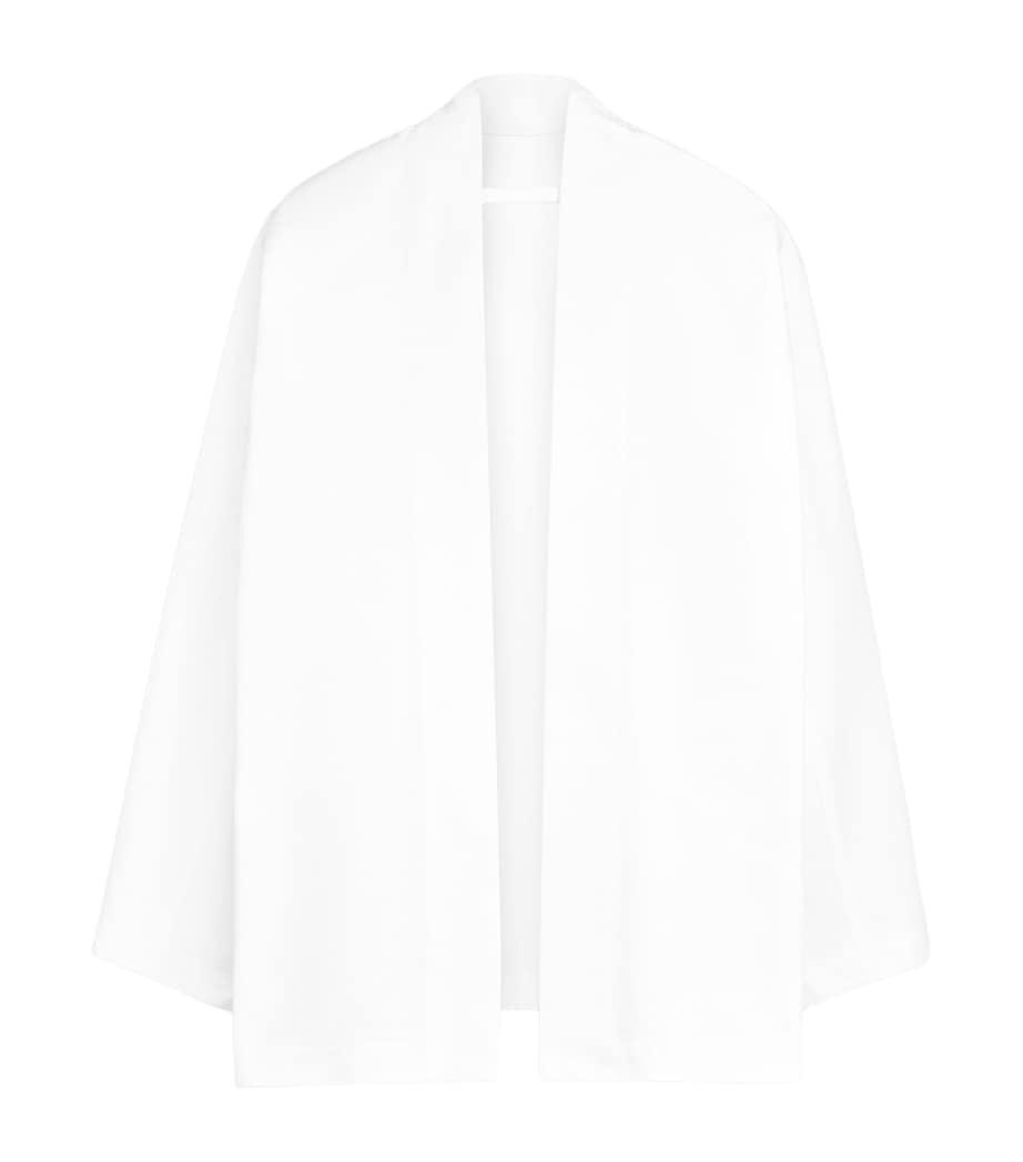 Alaïa Womens Cotton Poplin Reverse Jacket Blanc Image 1