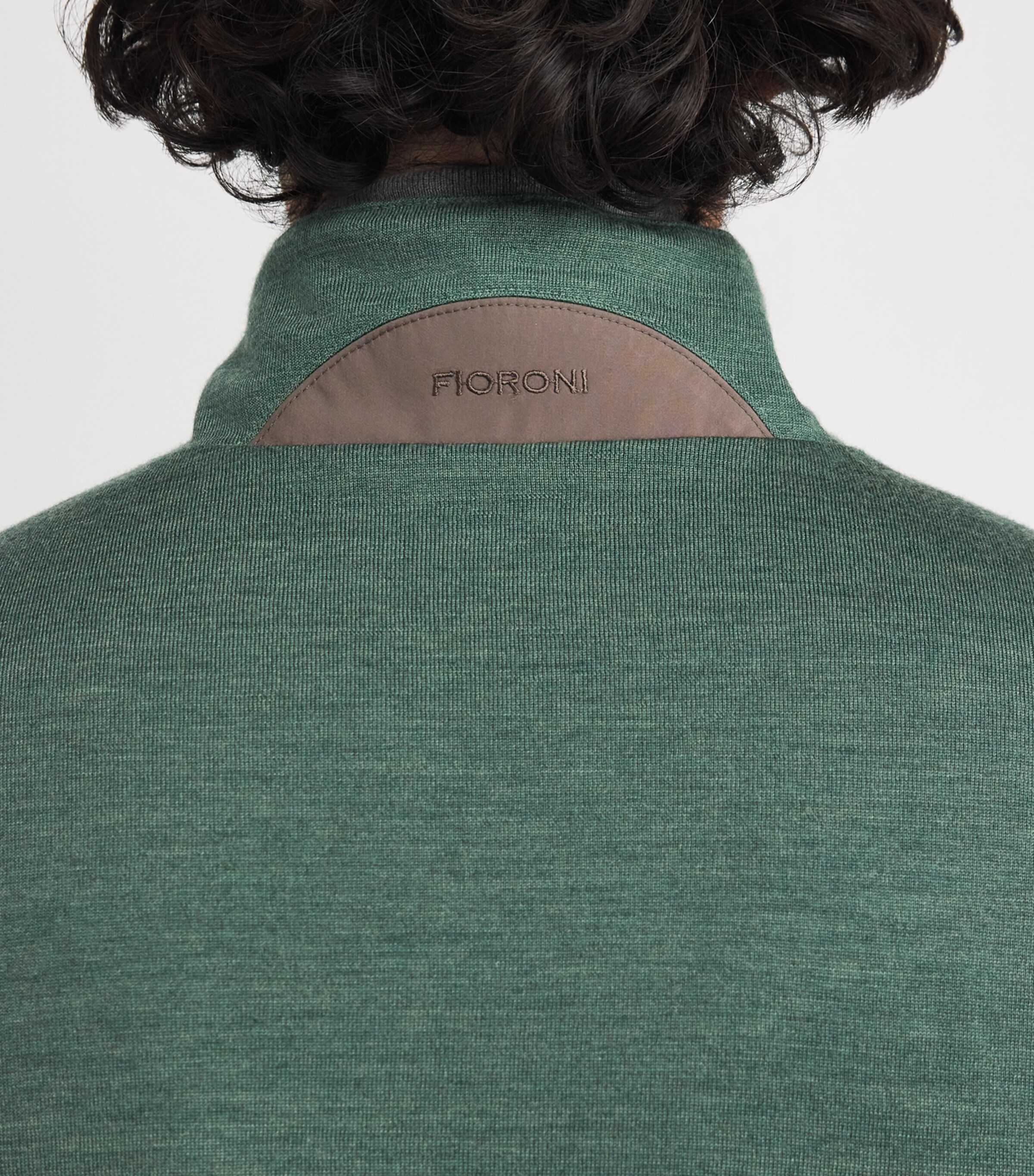 Fioroni Cashmere Mens Reversible Bomber Jacket Green Peruvian Image 7