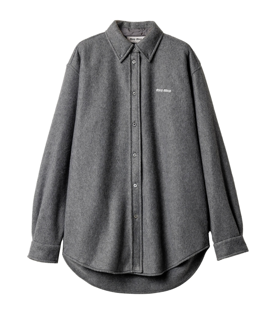 Miu Miu Womens Fleece Logo Shirt Image 1