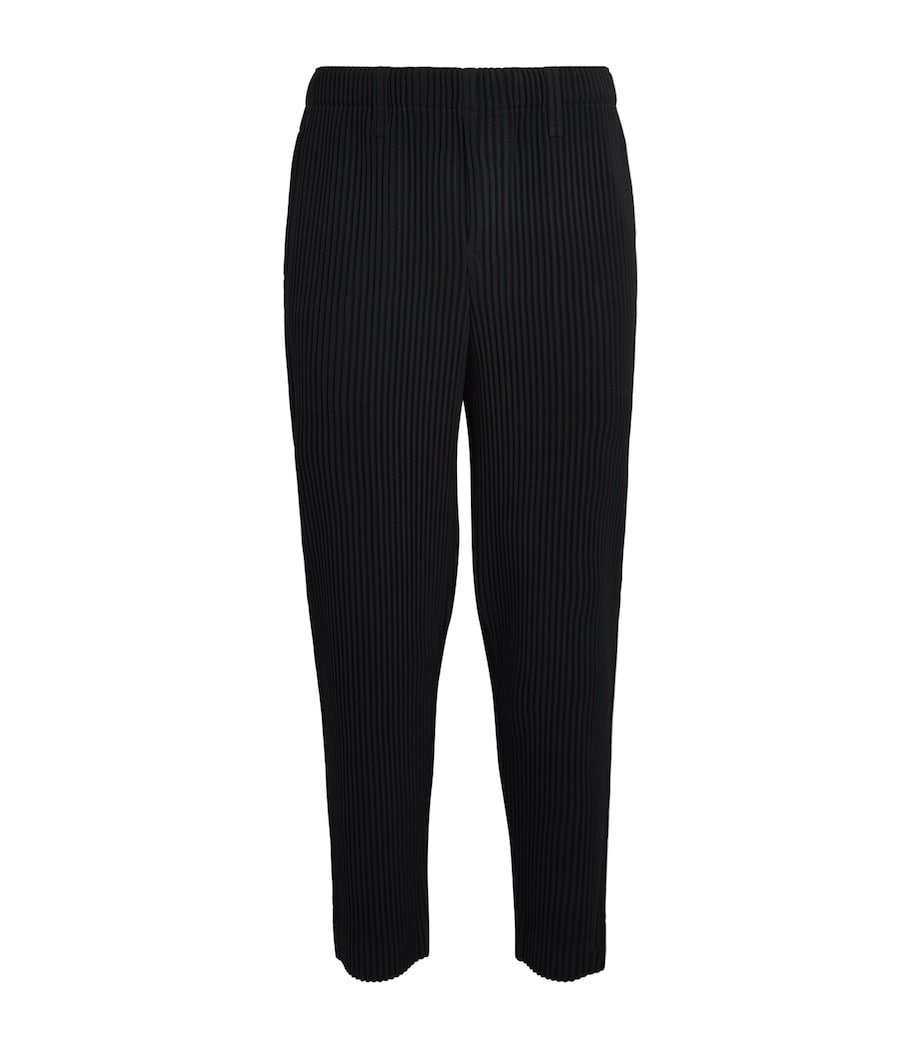 Homme Plissé Issey Miyake Mens Pleated Tailored Trousers Black Image 1