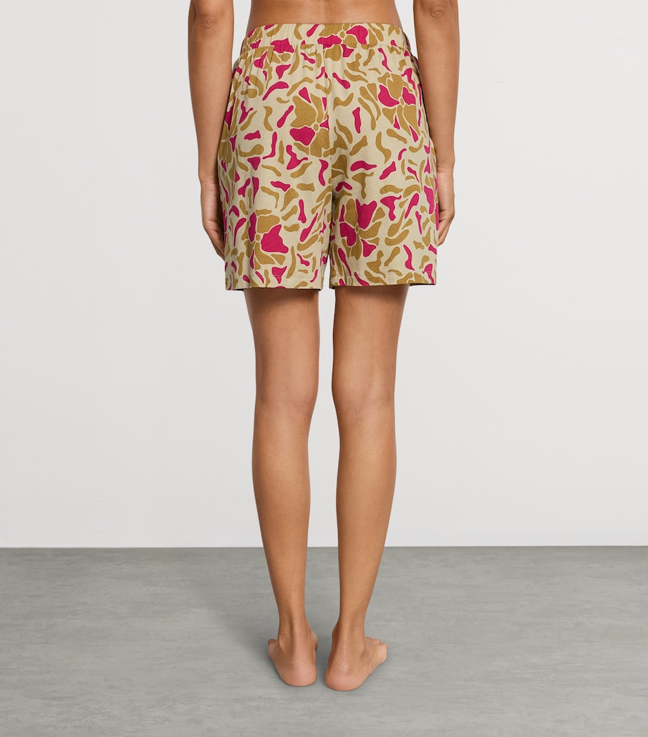 Hanro Womens Cotton-Modal Printed Shorts Illustrated Petals Image 3