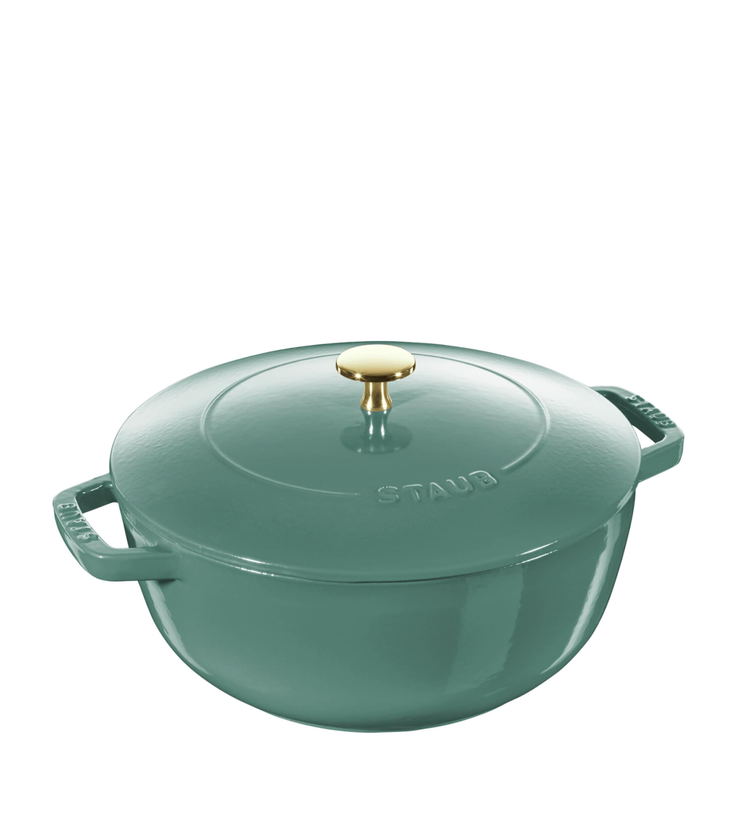 Shop Staub Round French Oven In Green