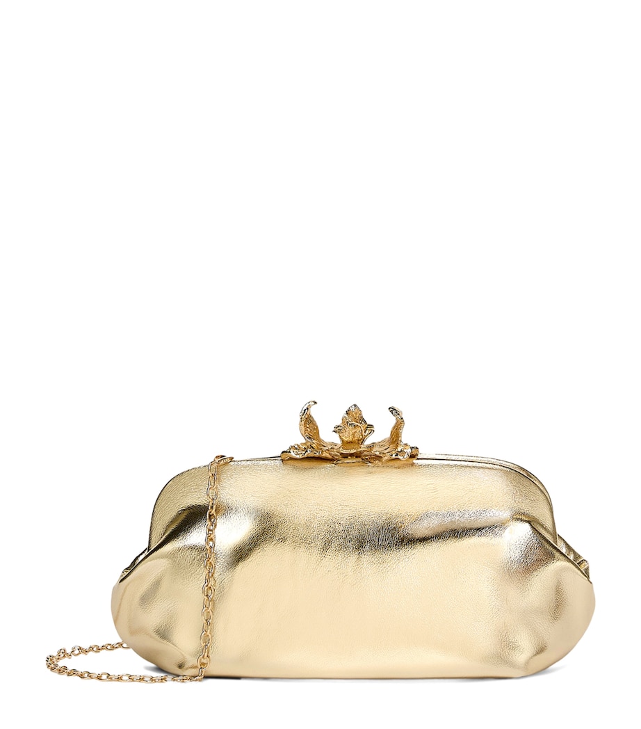 Marella Metallic Clutch Bag Gold Image 1