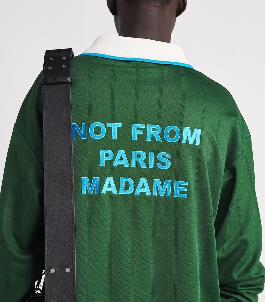 Drôle de Monsieur Mens Slogan Polo Shirt Eden Green Image 3