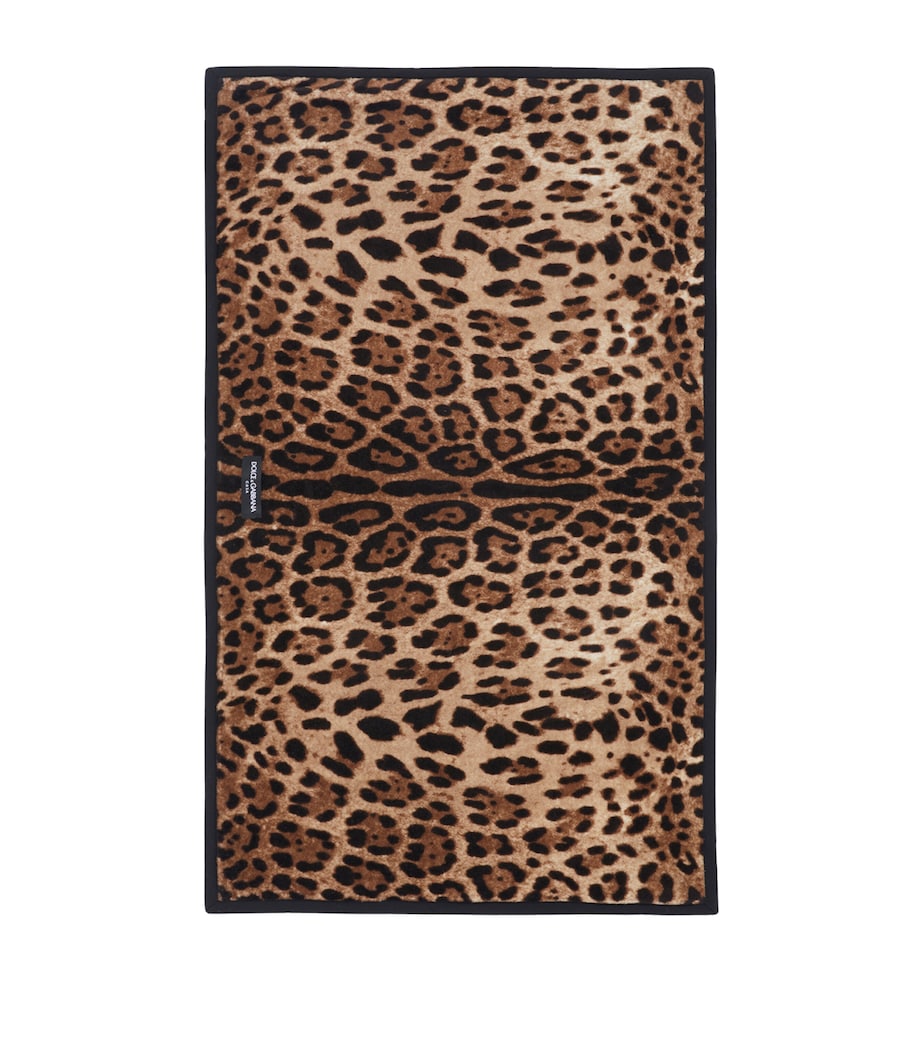Dolce&Gabbana Casa Leopard Print Bath Mat (54cm x 87cm) Image 1
