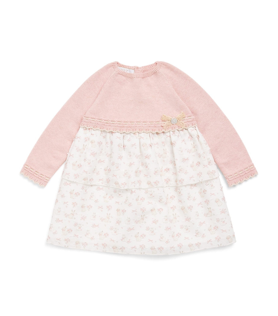 Paz Rodriguez Cotton-Cashmere Dress and Bloomers Set (1-24 Months) Powder Pnk/l Brwn Image 1