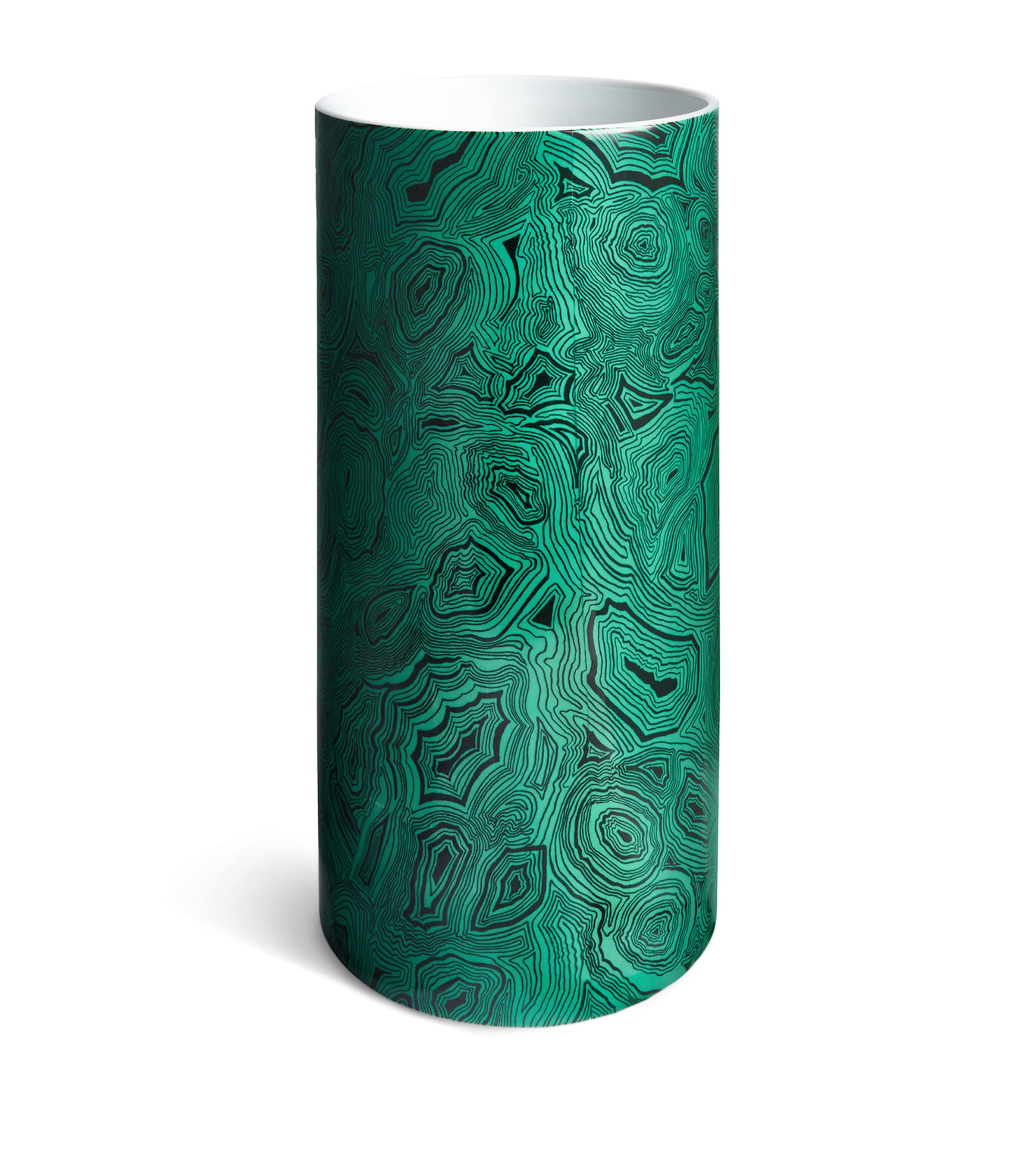 Fornasetti Medium Porcelain Serratura su Malachite Vase (32cm) Image 3