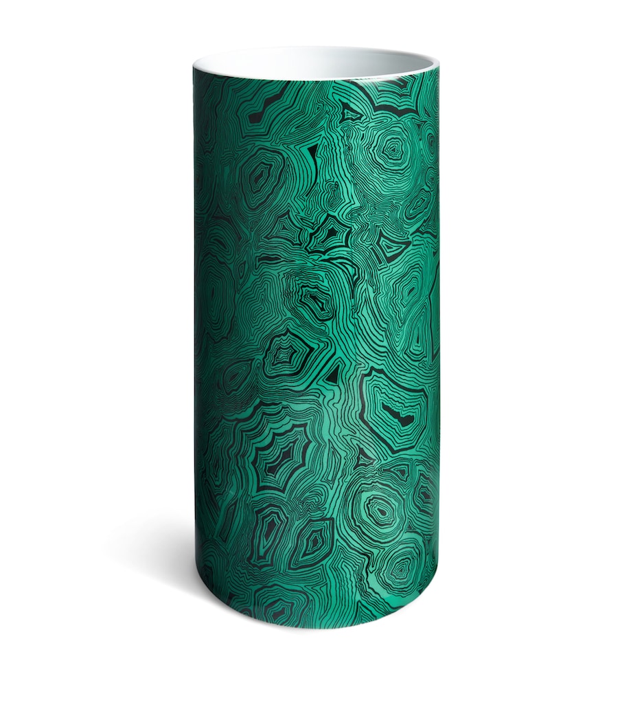Fornasetti Medium Porcelain Serratura su Malachite Vase (32cm) Image 3