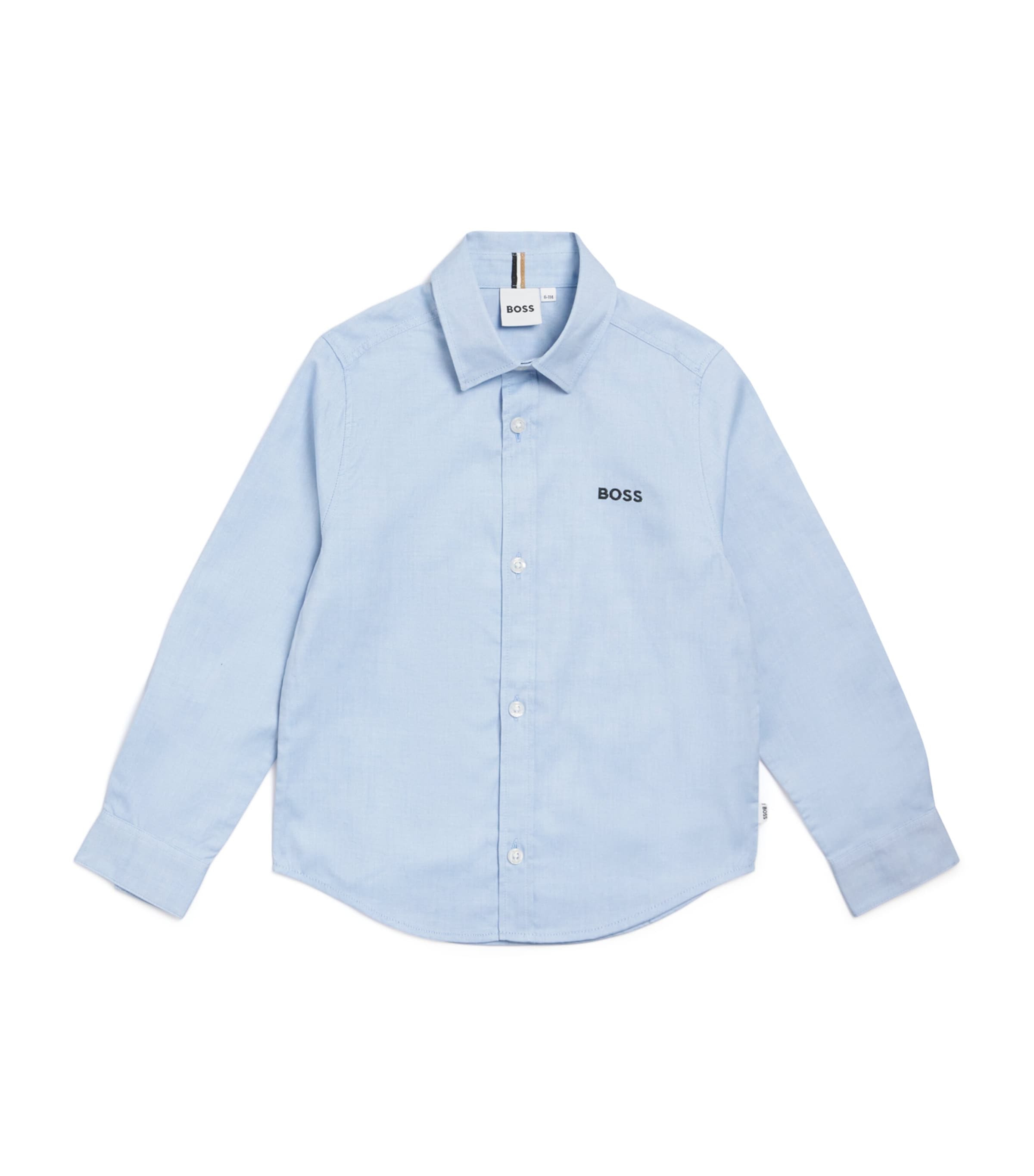 Cotton Shirt (5-16 Years) PALE BLUE BLACK Image 1