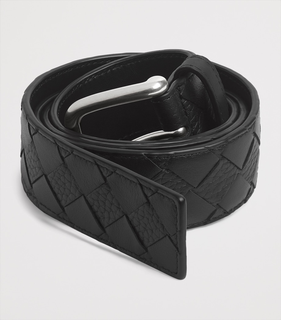 Grained Leather Intrecciato Belt 8803 Image 2