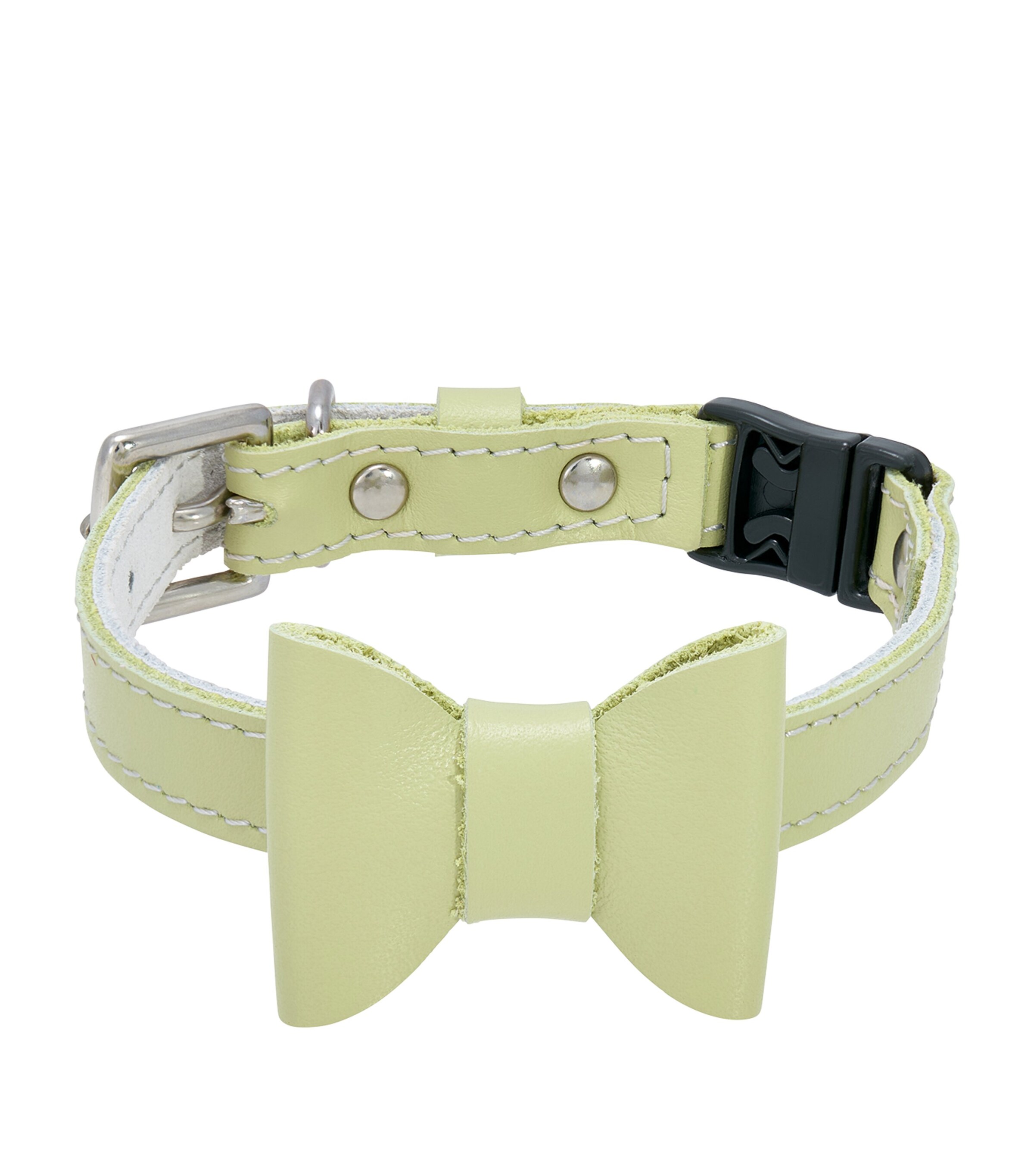 Cheshire & Wain Medium Rococo Cat Collar With Bow Green Image 2