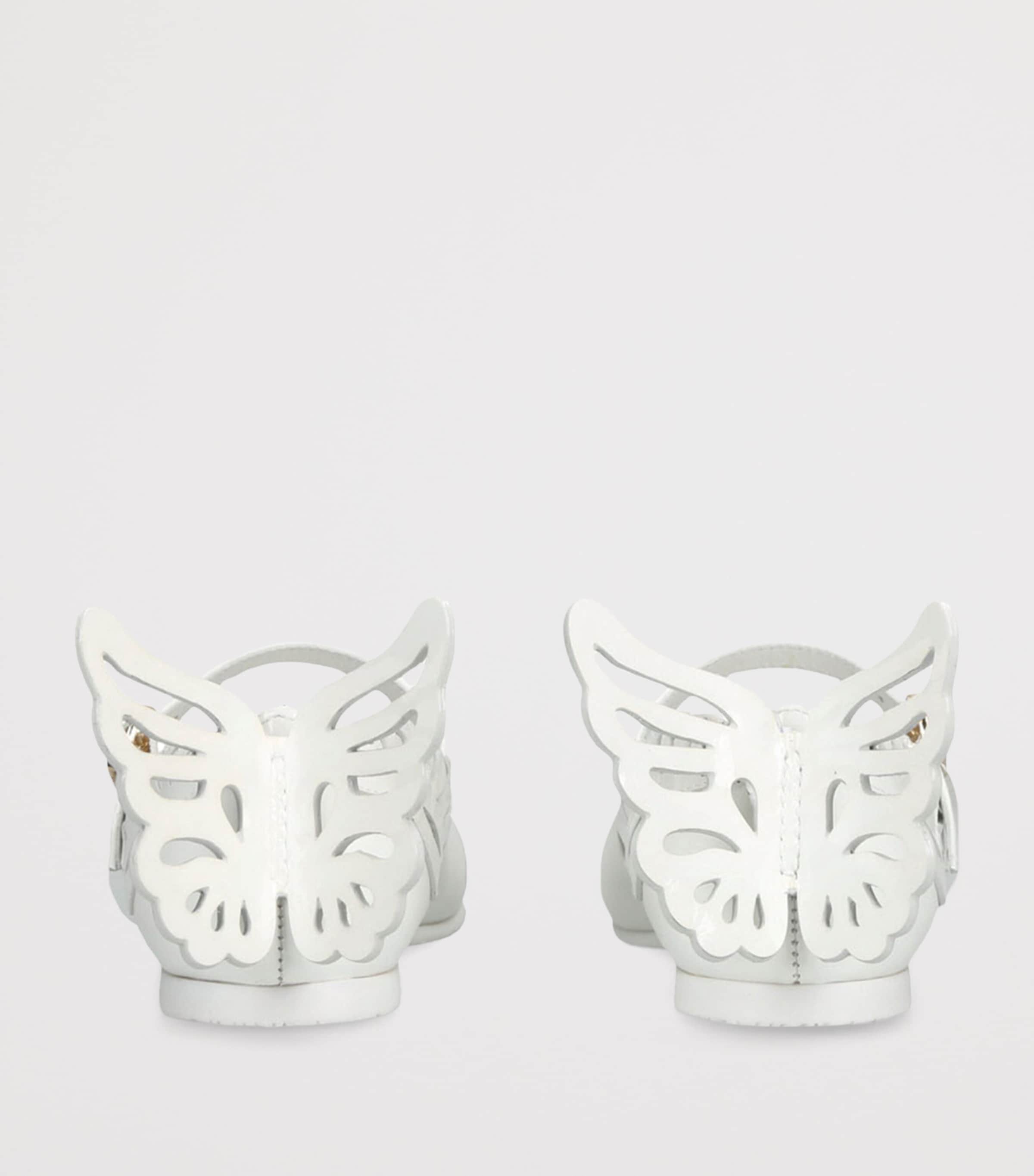 Leather Heavenly Ballet Flats WHITE Image 2