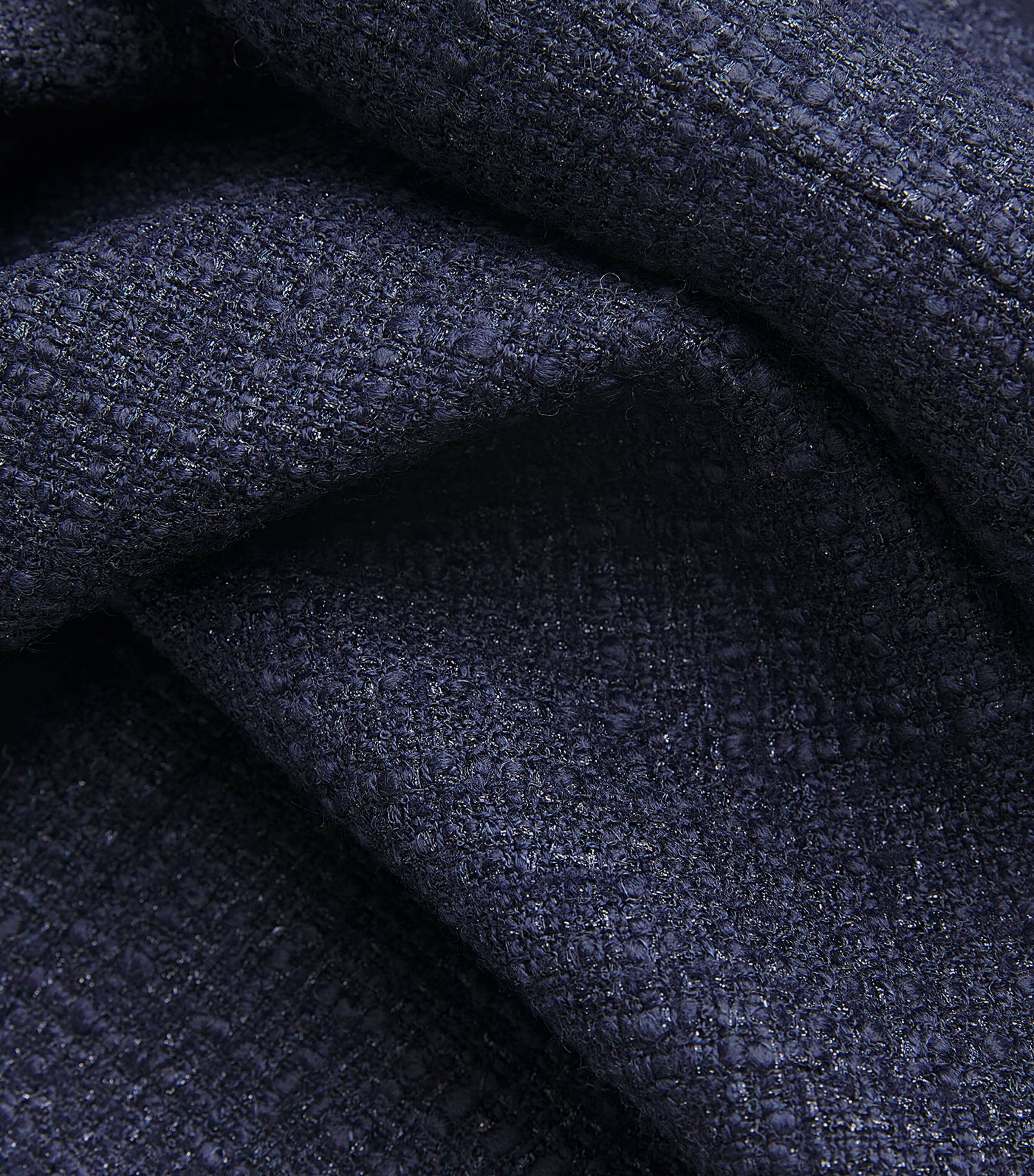 Bouclé Midi Skirt NAVY Image 5