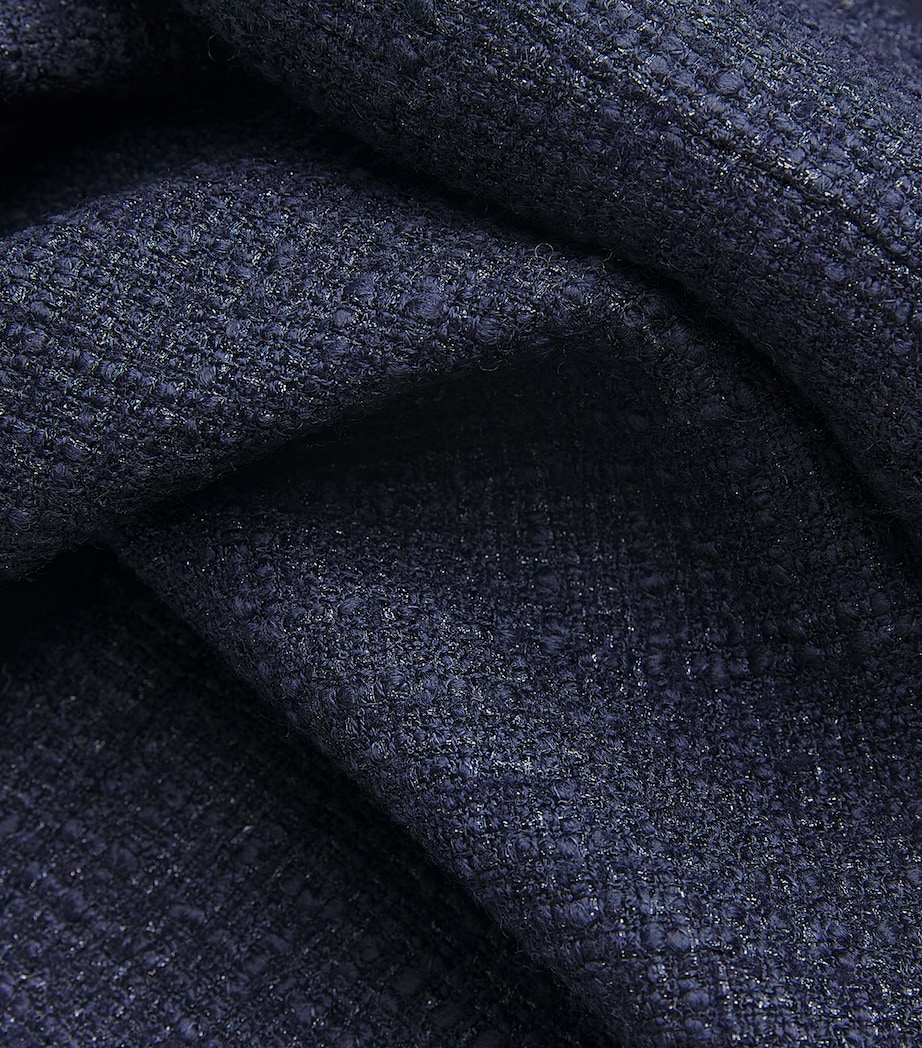 Bouclé Midi Skirt NAVY Image 5