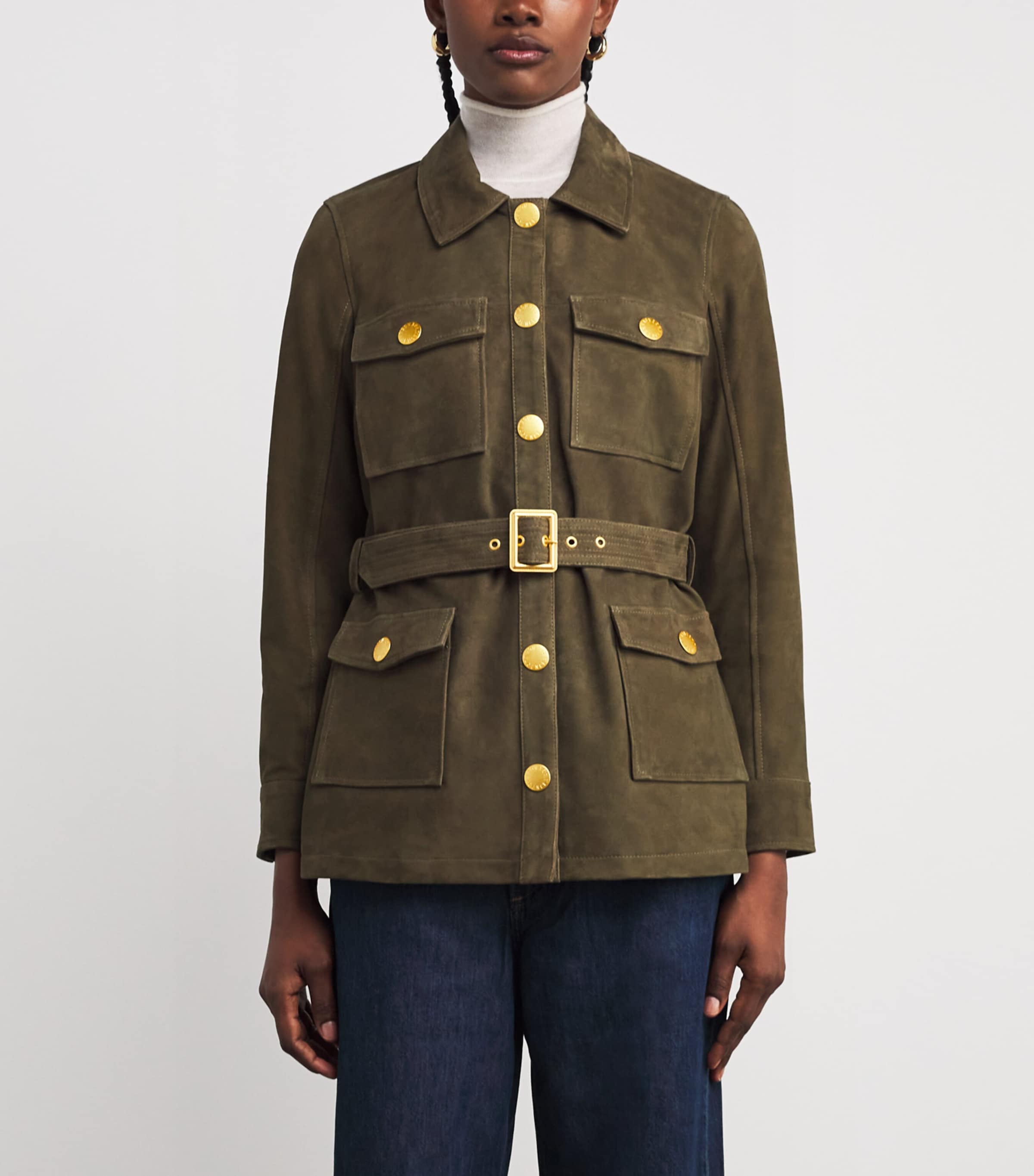 Suede Ishani Jacket OLIVE OLVE Image 3