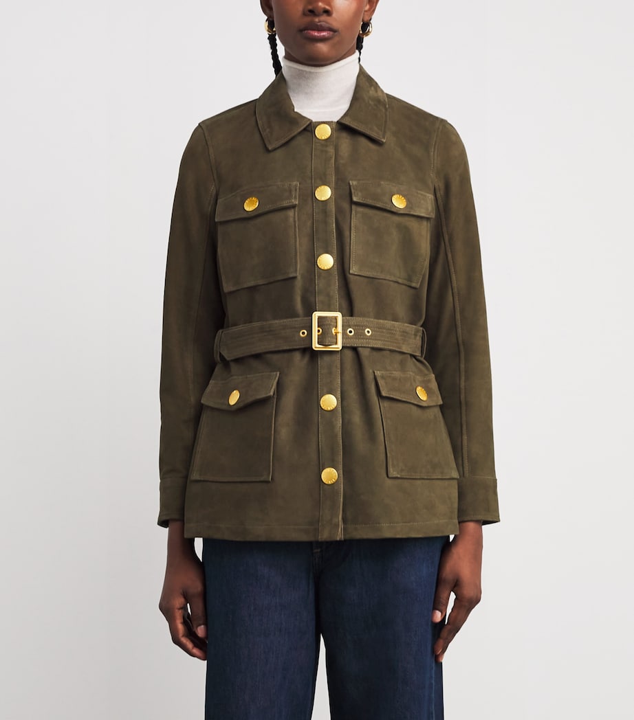 Suede Ishani Jacket OLIVE OLVE Image 3