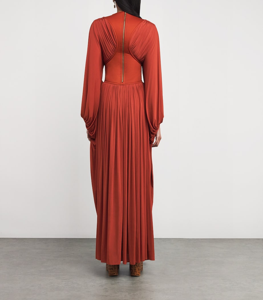 Zimmermann Womens Batwing Illuminated Maxi Dress Rust Image 3