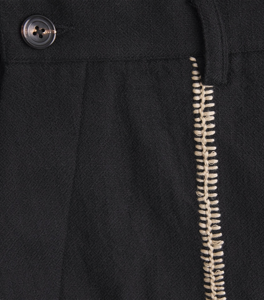 Kartik Research Mens Wool Rabari Sultan Trousers Black/brown Image 6