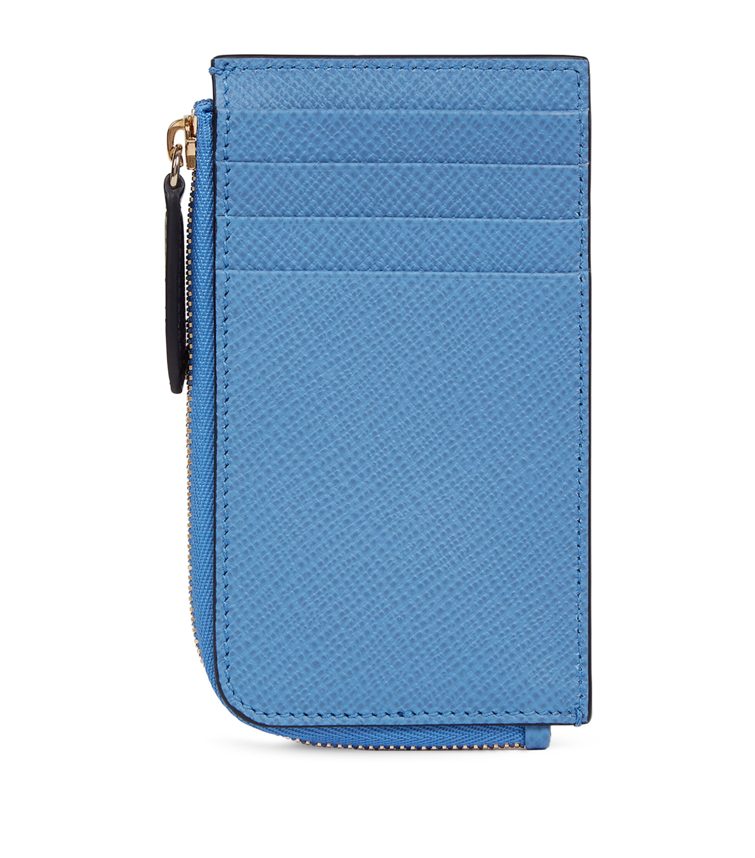 Smythson Leather 4-Card Coin Purse Nile Blue Image 2