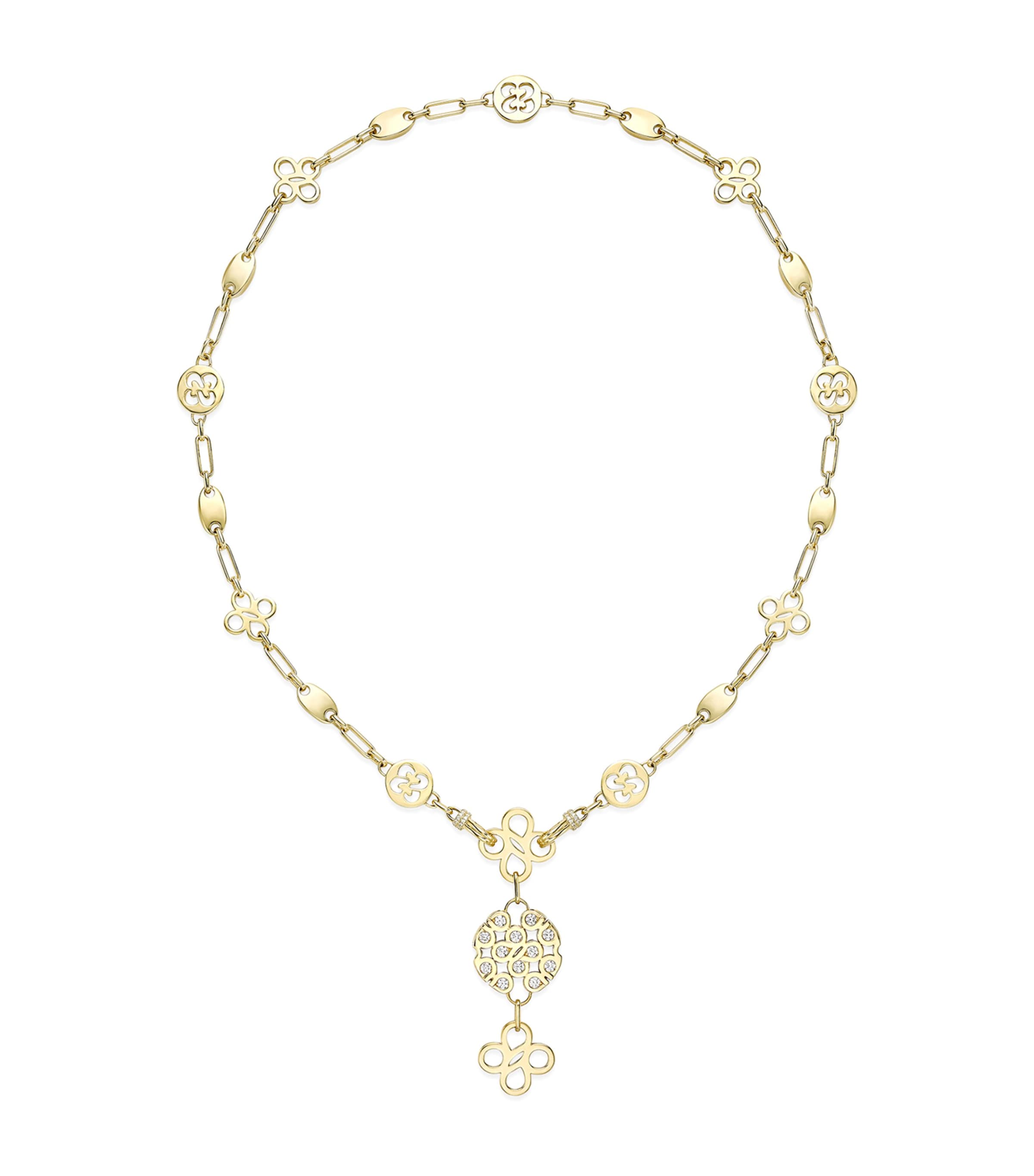 Boodles Yellow Gold And Diamond Be Bold Necklace