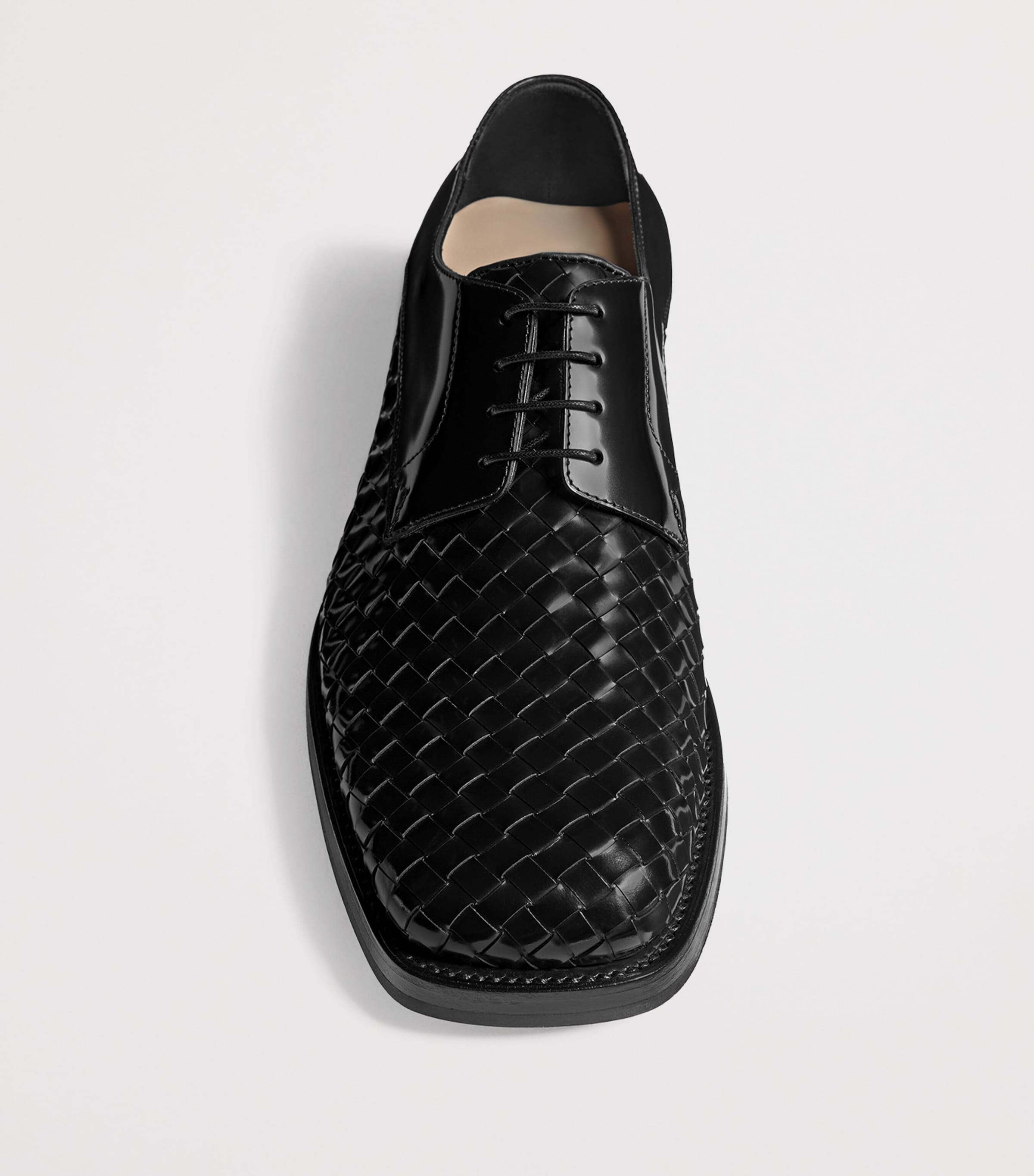 Bottega Veneta Leather Smashed Lace-Up Shoes Image 3