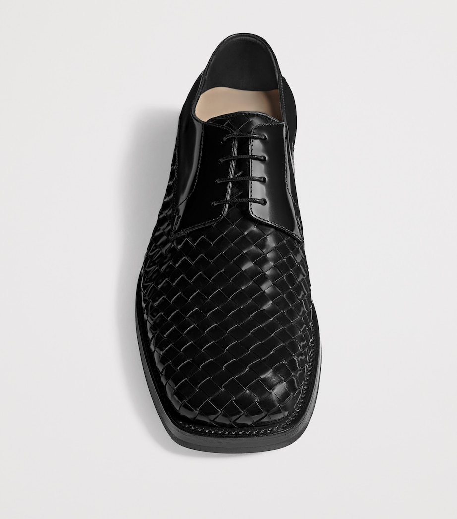 Bottega Veneta Leather Smashed Lace-Up Shoes Image 3