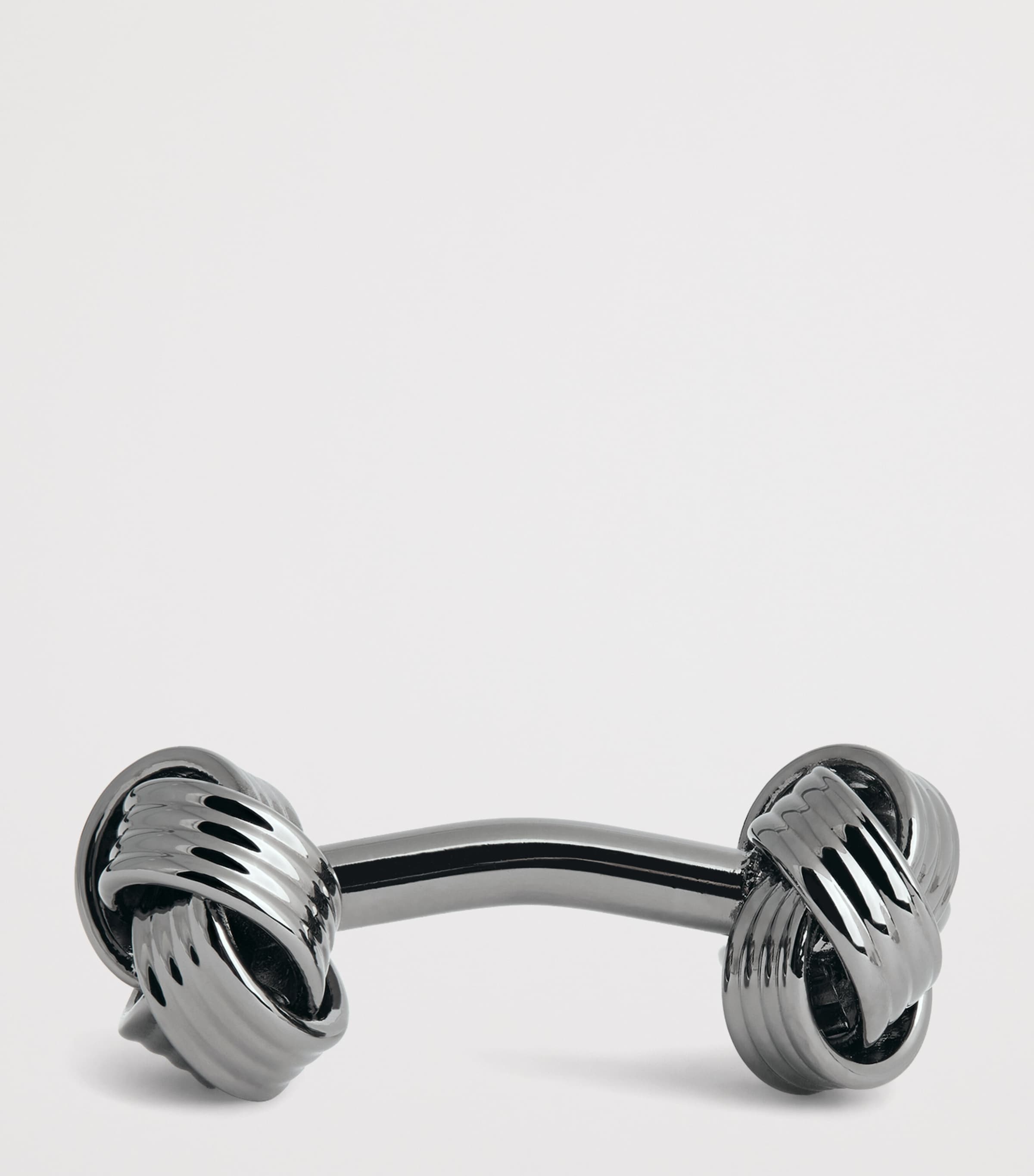 Rhodium-Plated Knot Cufflinks BLACK RHODIUM Image 4