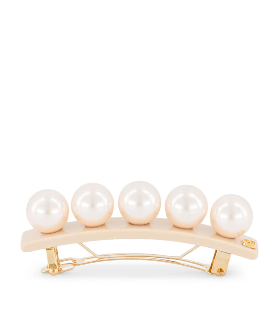 Oversize Pearl-Detail Slide Hair Clip S- BEIGE 974 Image 1