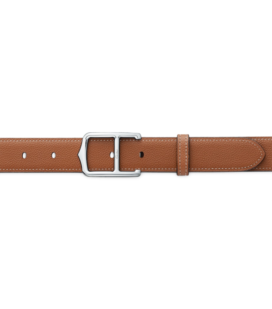 Leather Reversible C Belt BLACK Image 4