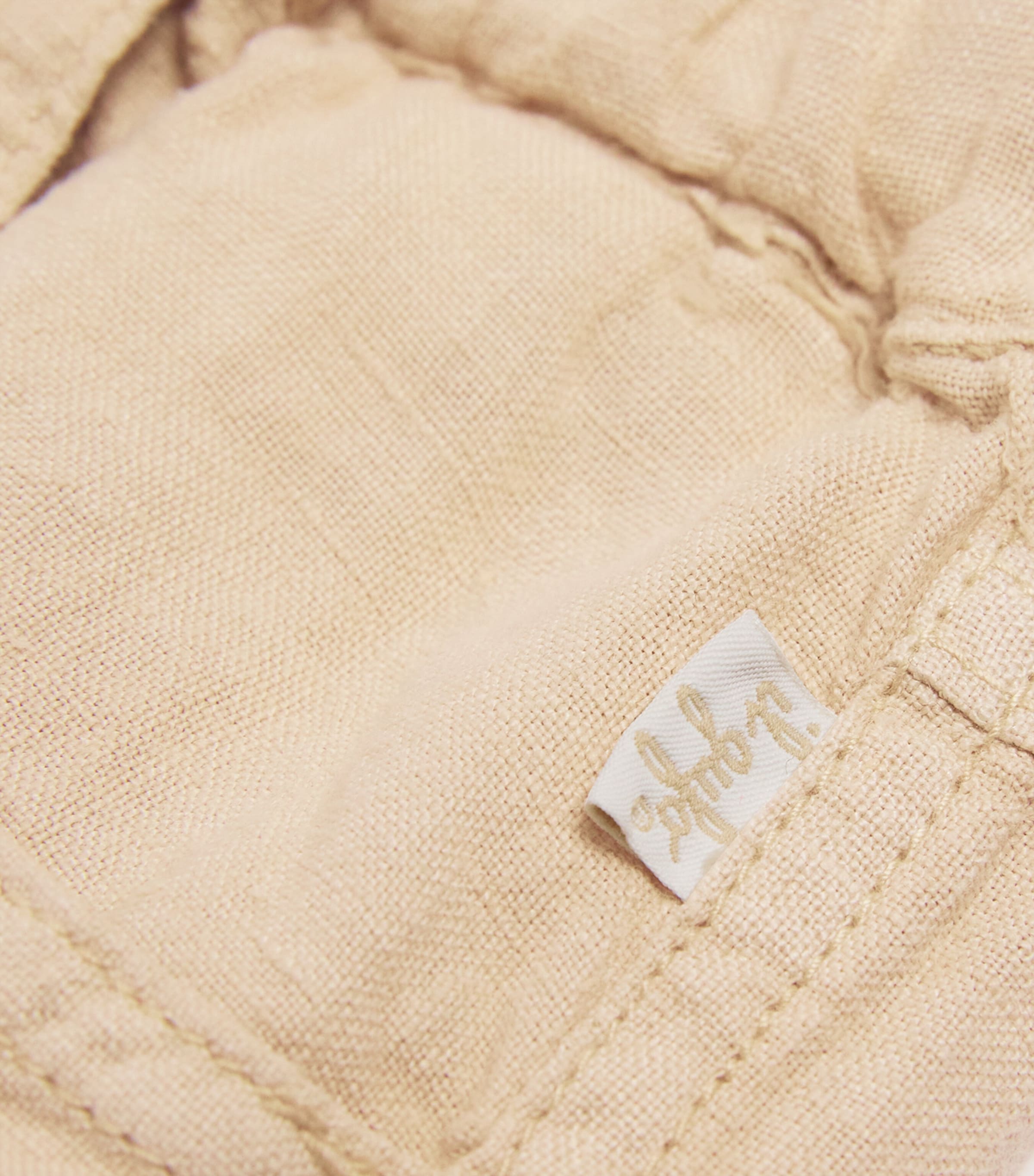 Il Gufo Linen Tie-Waist Trousers (2-12 Years) Beige Image 3