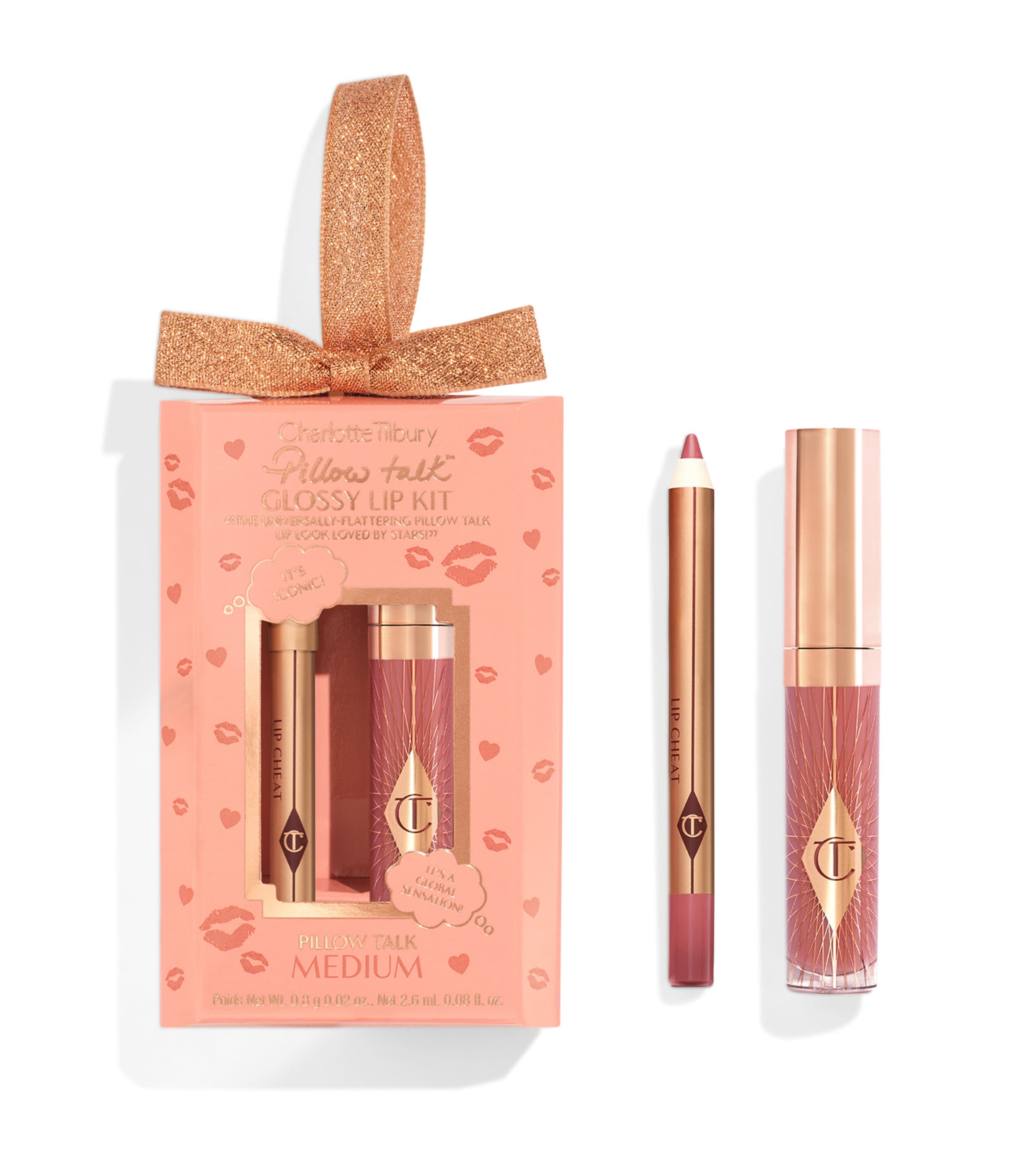 Charlotte Tilbury Pillow Talk Glossy Lip Kit - Medium