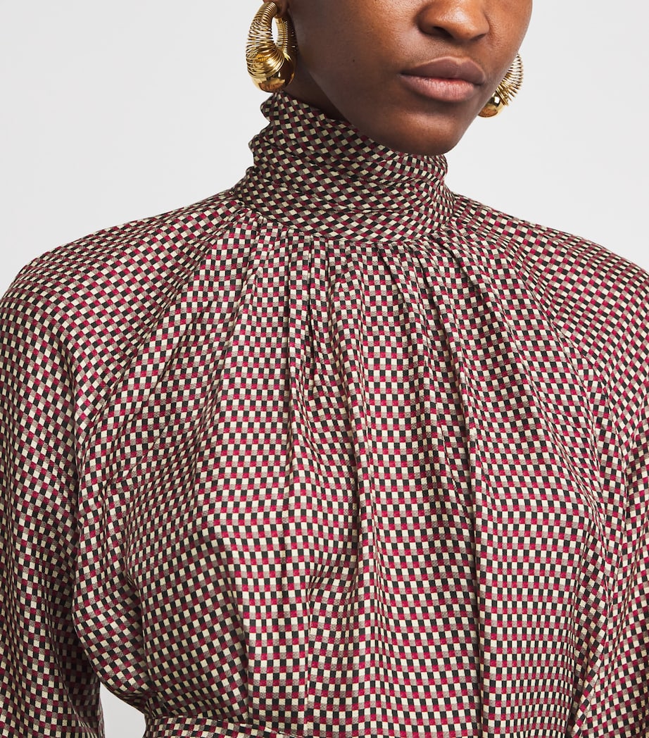 Check Print Agata Mini Dress RUBY COMBO Image 3